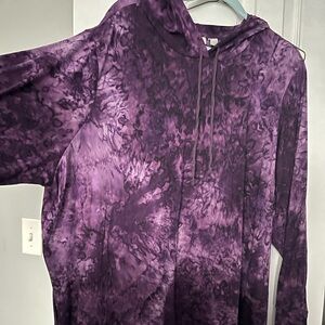 LOGO Lounge by Lori Goldstein Hand Tie-Dye Hoodie - 3X